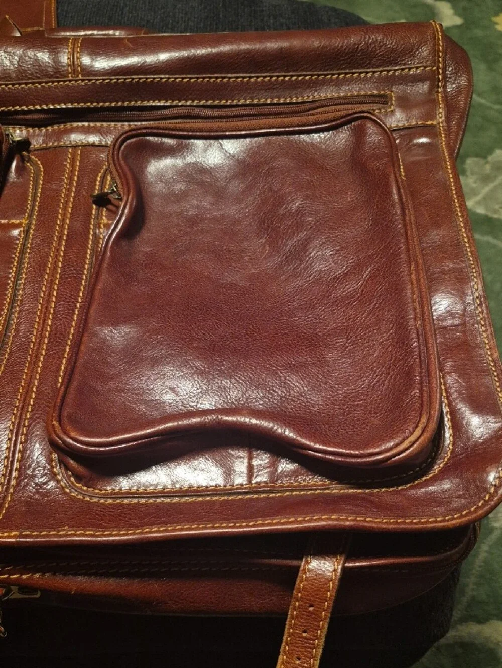 Men’s Leather Briefcase in Rich Brown
